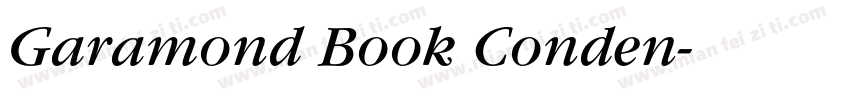 Garamond Book Conden字体转换